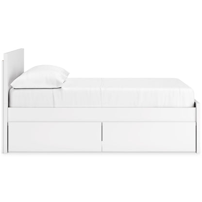Onita Full Panel Platform Bed with 1 Side Storage