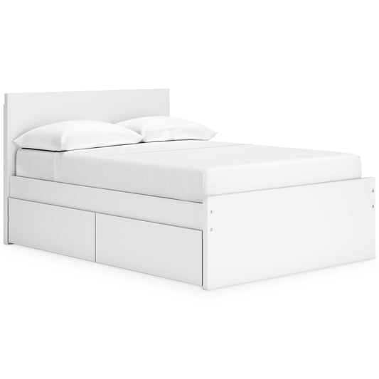 Onita Full Panel Platform Bed with 2 Side Storage