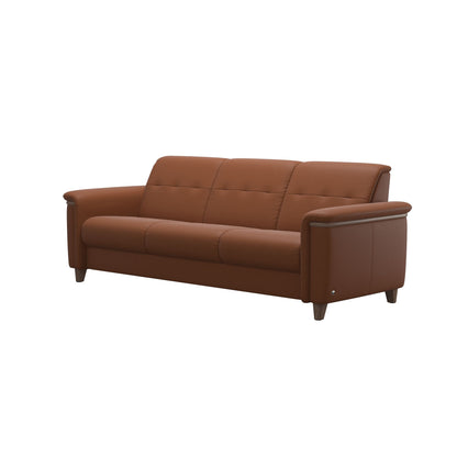 Flora Wood Leather Sofa