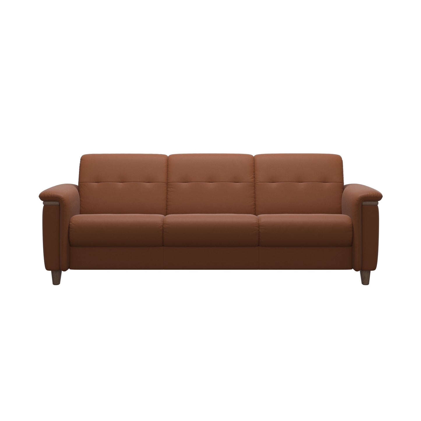 Flora Wood Leather Sofa
