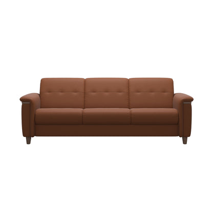 Flora Wood Leather Sofa