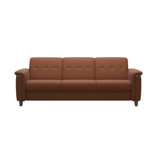 Flora Wood Leather Sofa