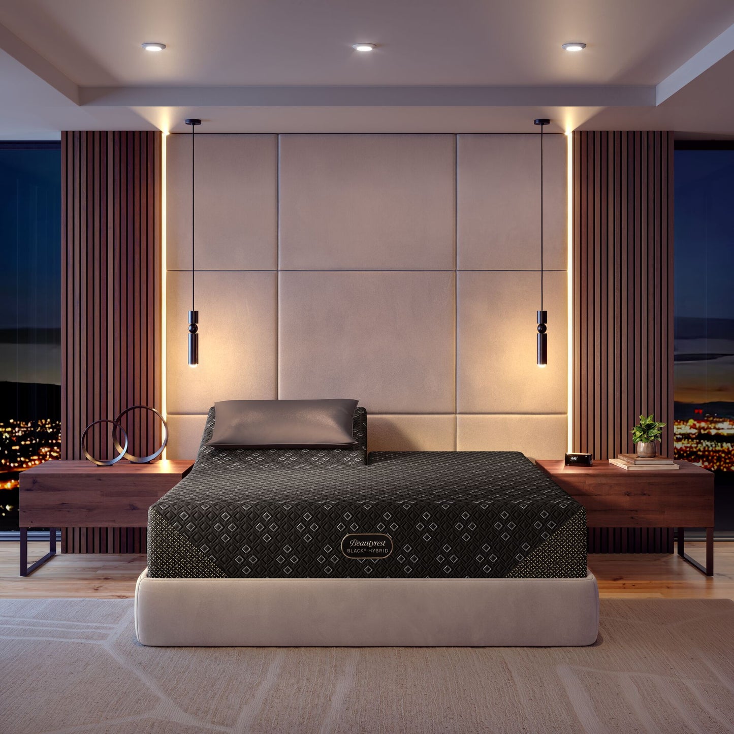 Beautyrest Black Series 3 XCS Medium Mattress and X4 Adjustable Base with Independent Sleep Technology