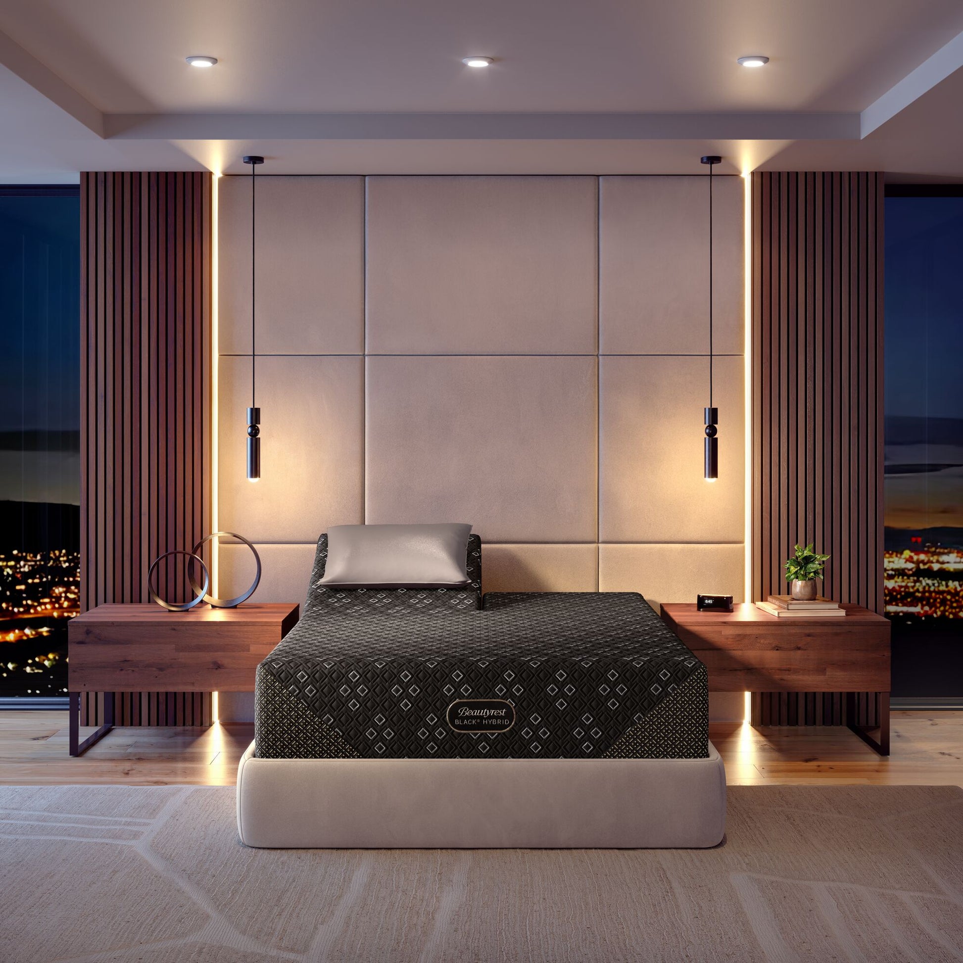 Beautyrest Black Series 3 XCS Medium Mattress and X7 Adjustable Base with Independent Sleep Technology