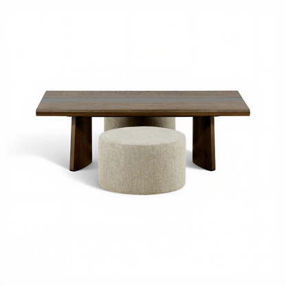 Flexsteel Delmar Coffee Table with 2 Ottomans