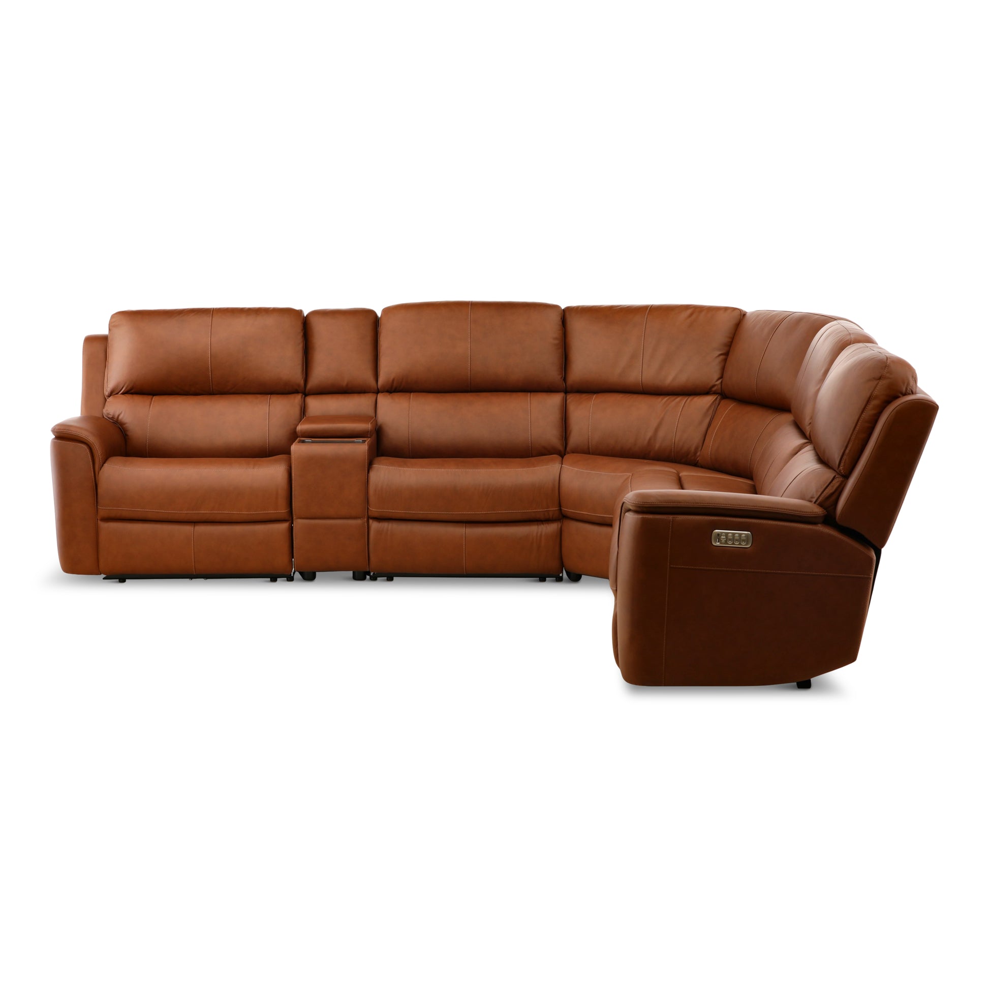 Flexsteel Karson 6-Piece Power Reclining Leather Sectional