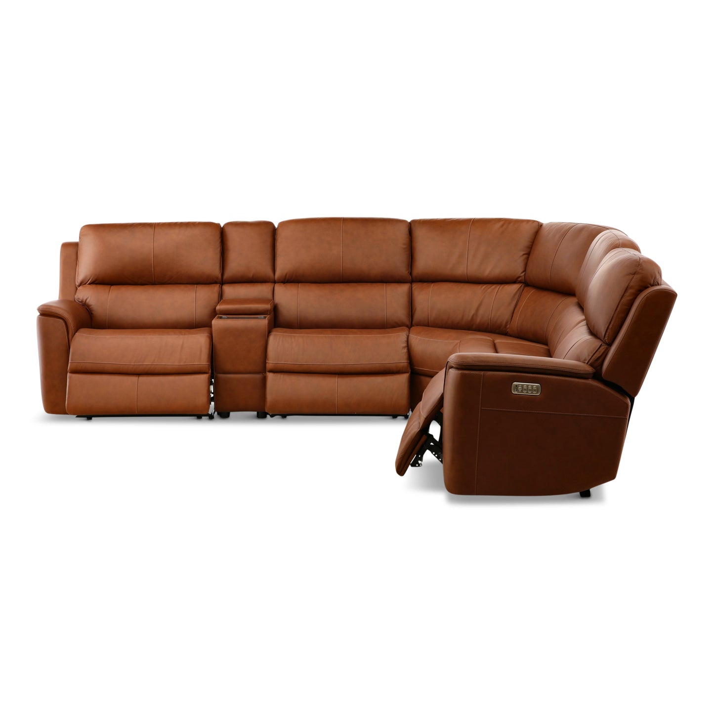 Flexsteel Karson 6-Piece Power Reclining Leather Sectional