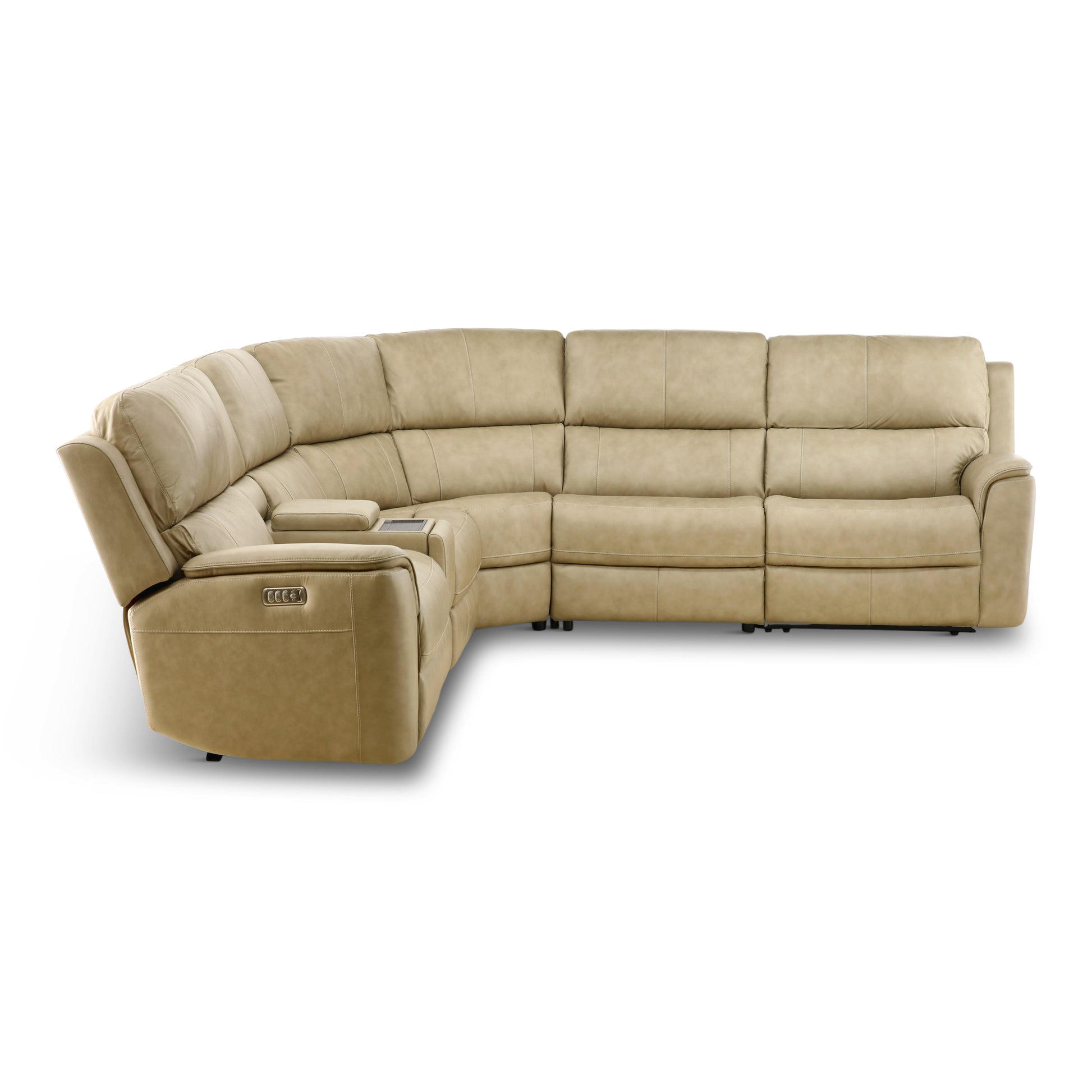 Flexsteel Karson 6-Piece Power Reclining Leather Sectional