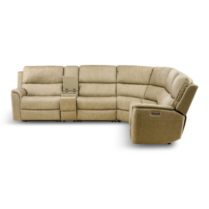 Flexsteel Karson 6-Piece Power Reclining Leather Sectional