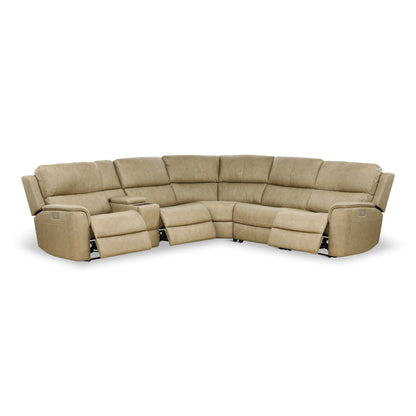Flexsteel Karson 6-Piece Power Reclining Leather Sectional