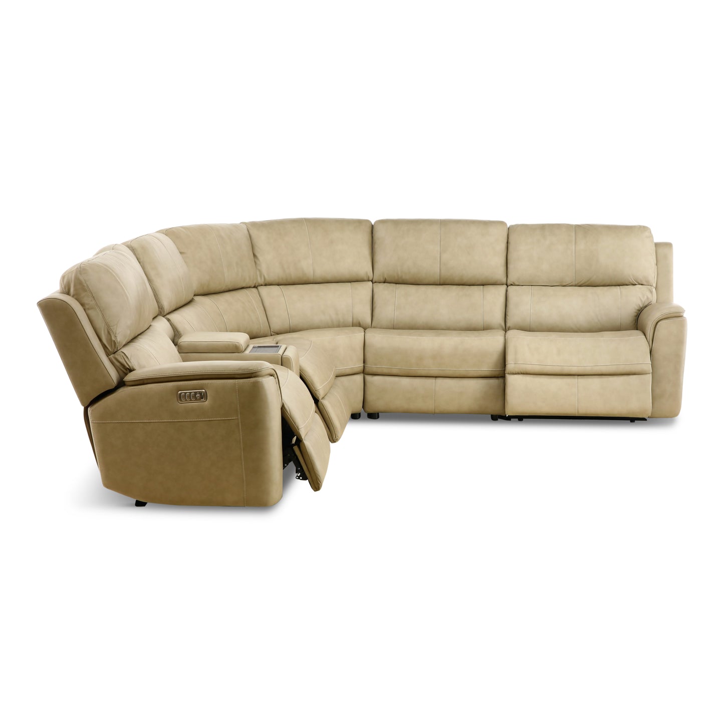 Flexsteel Karson 6-Piece Power Reclining Leather Sectional