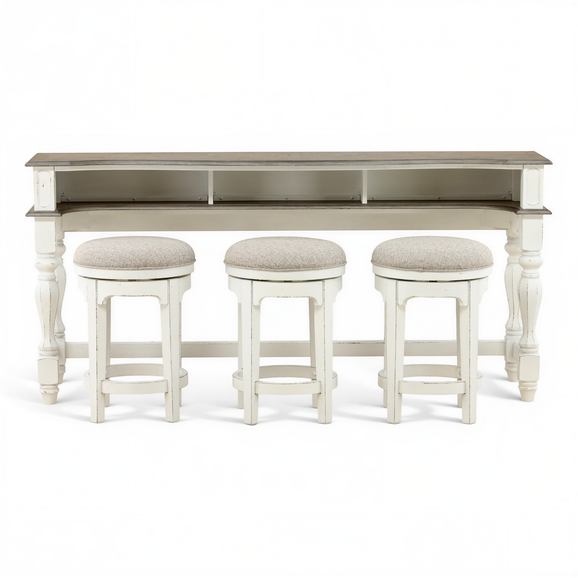 Della Console Bar Height Table and 3 Stools