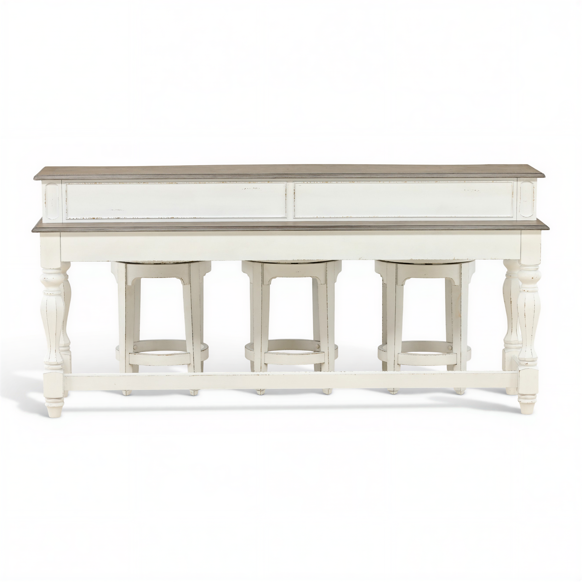 Della Console Bar Height Table and 3 Stools