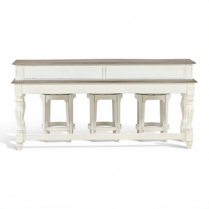 Della Console Bar Height Table and 3 Stools