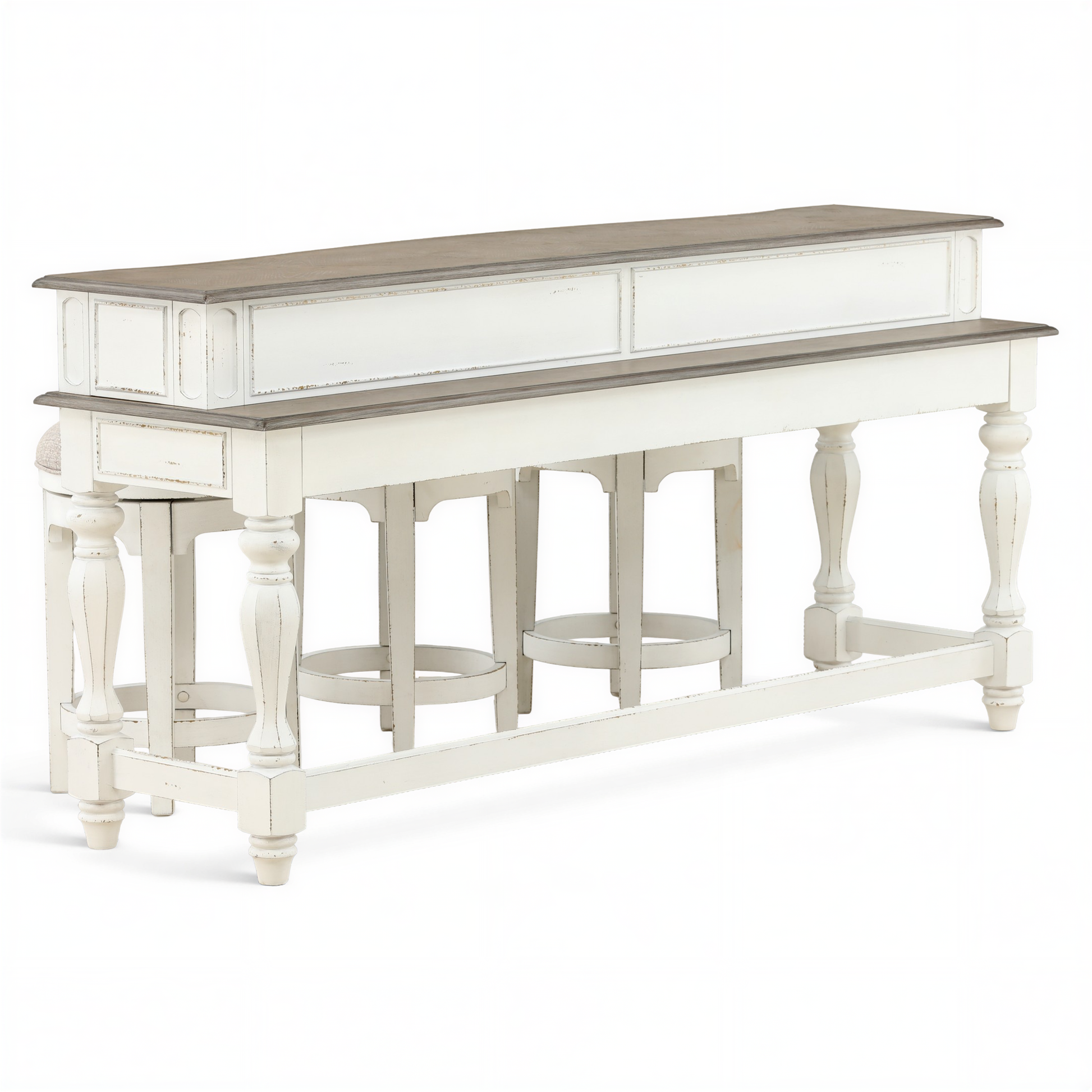 Della Console Bar Height Table and 3 Stools