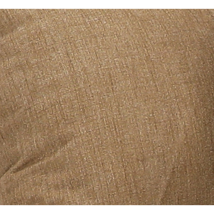 Close-up of tan upholstery fabric texture with fine woven detail