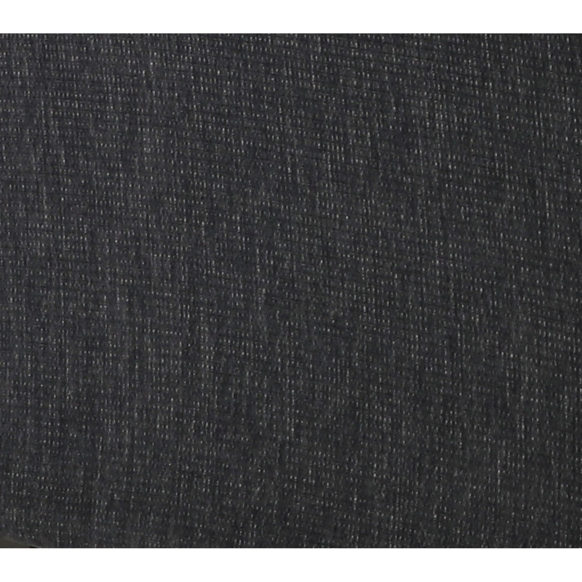Close-up of dark charcoal upholstery fabric with fine woven texture
