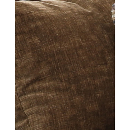 Beige textured throw pillow fabric close-up