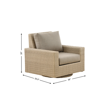 Sydney Outdoor Patio Swivel Glider w/Cushion