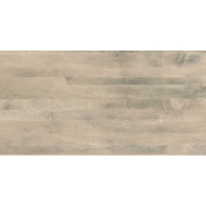 Gray-wash wood headboard panel with natural grain texture