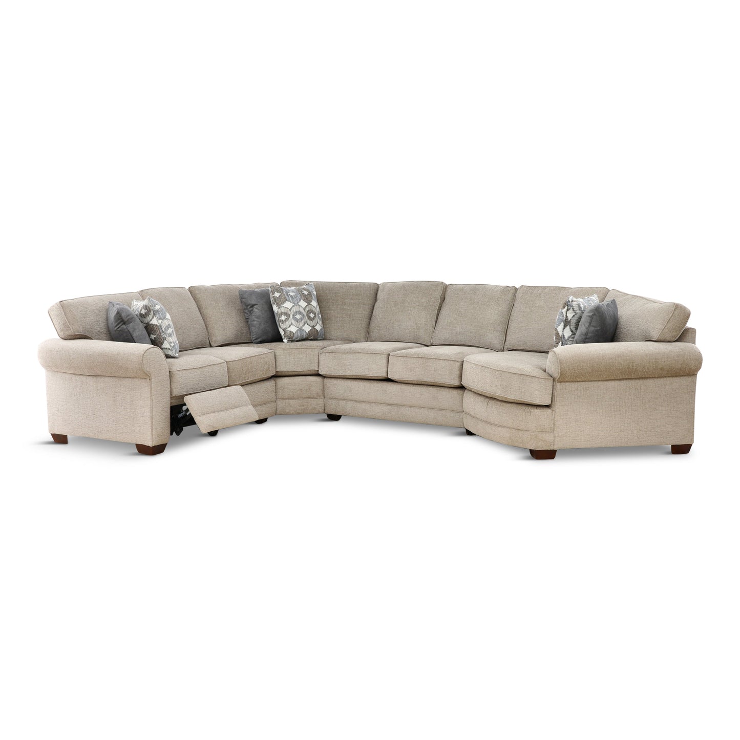 Wentworth 4-Piece Power Reclining Sectional Left-Facing