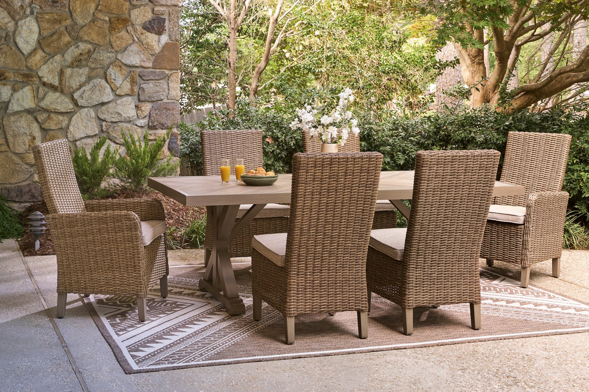 Revare Beach Arm Chair With Cushion (Set of 2)