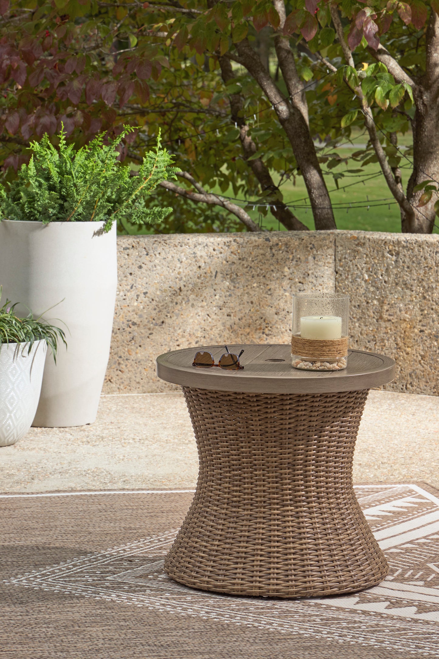 Revare Beach Round End Table