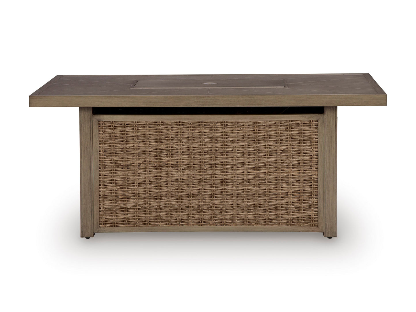 Revare Beach Rectangular Fire Pit Table