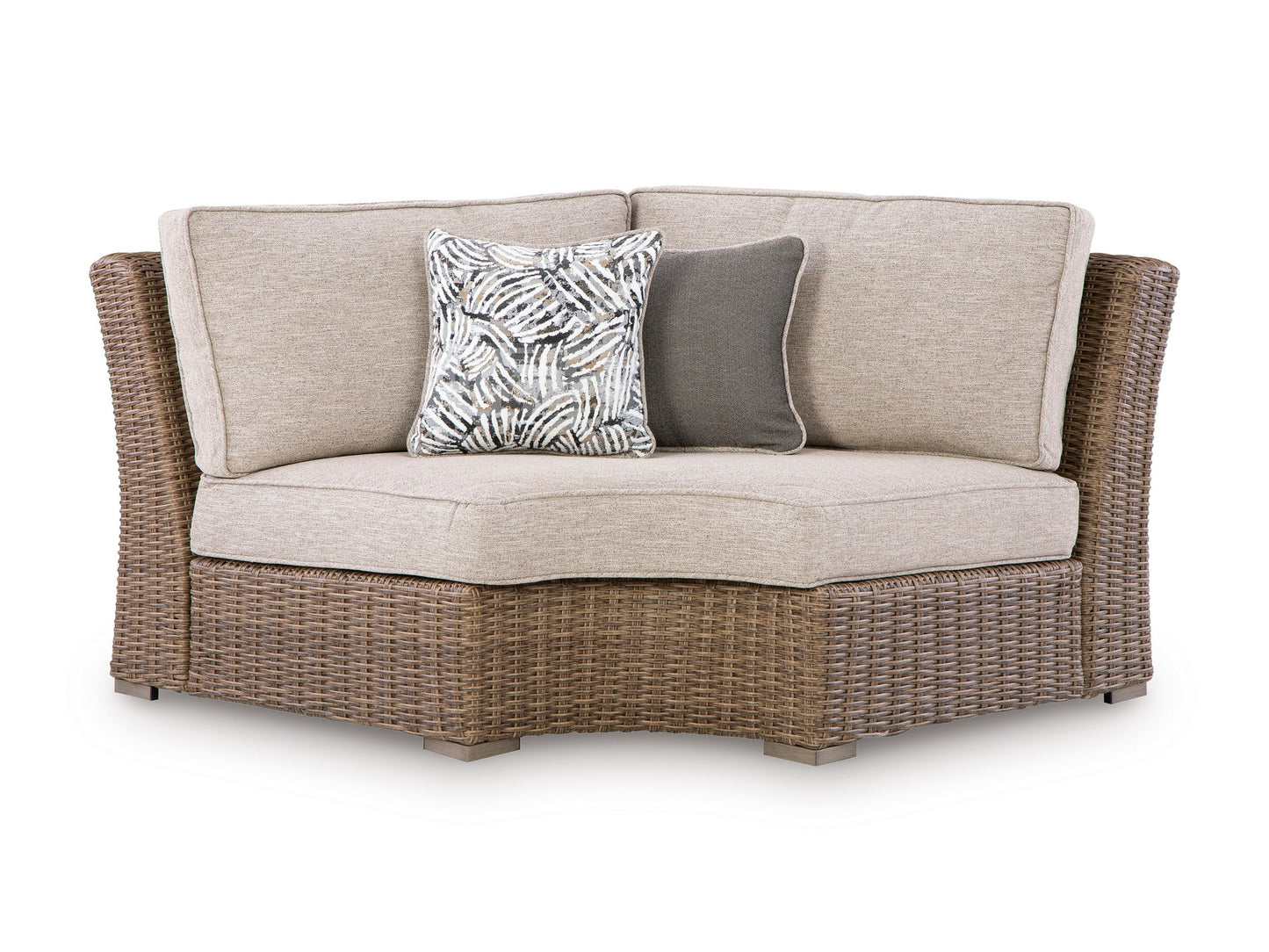 Ashley Revare Beach Outdoor Patio Curved Corner Chair w/Cushion
