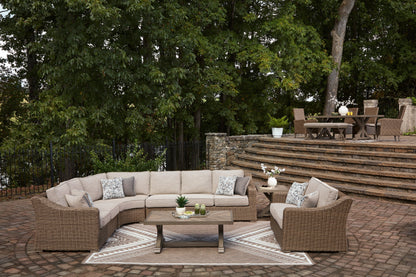 Ashley Revare Beach Outdoor Patio Curved Corner Chair w/Cushion