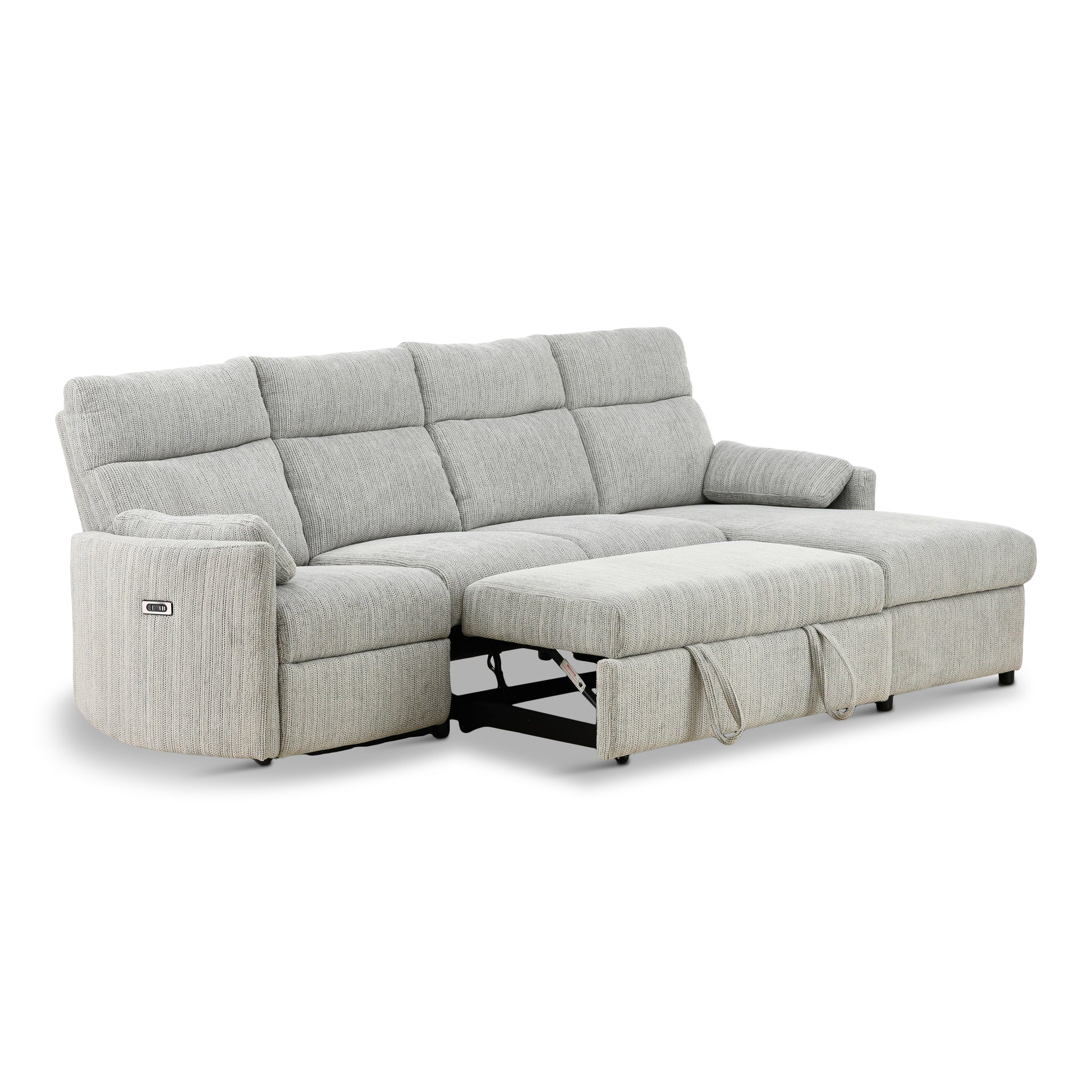 Chamberlain 3-Piece Power Reclining Sectional with Pullout Bed