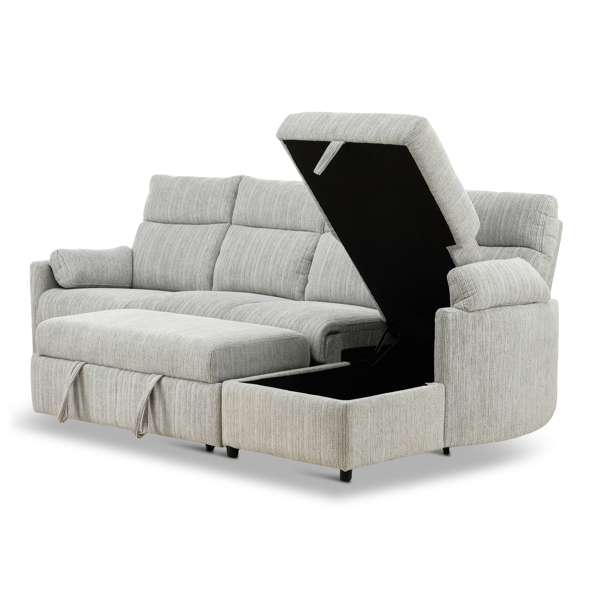 Chamberlain 3-Piece Power Reclining Sectional with Pullout Bed