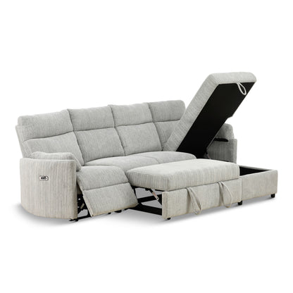 Chamberlain 3-Piece Power Reclining Sectional with Pullout Bed
