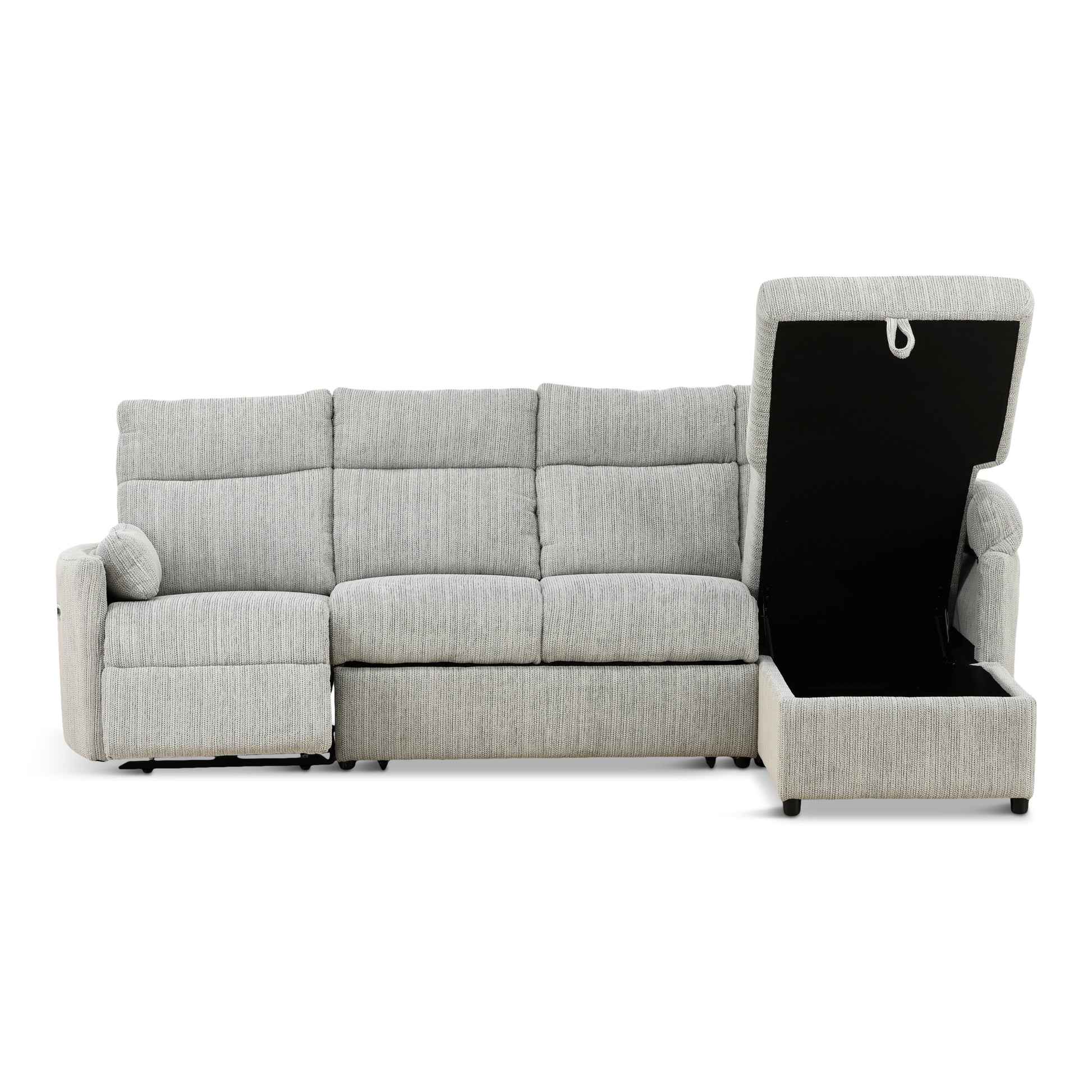 Chamberlain 3-Piece Power Reclining Sectional with Pullout Bed