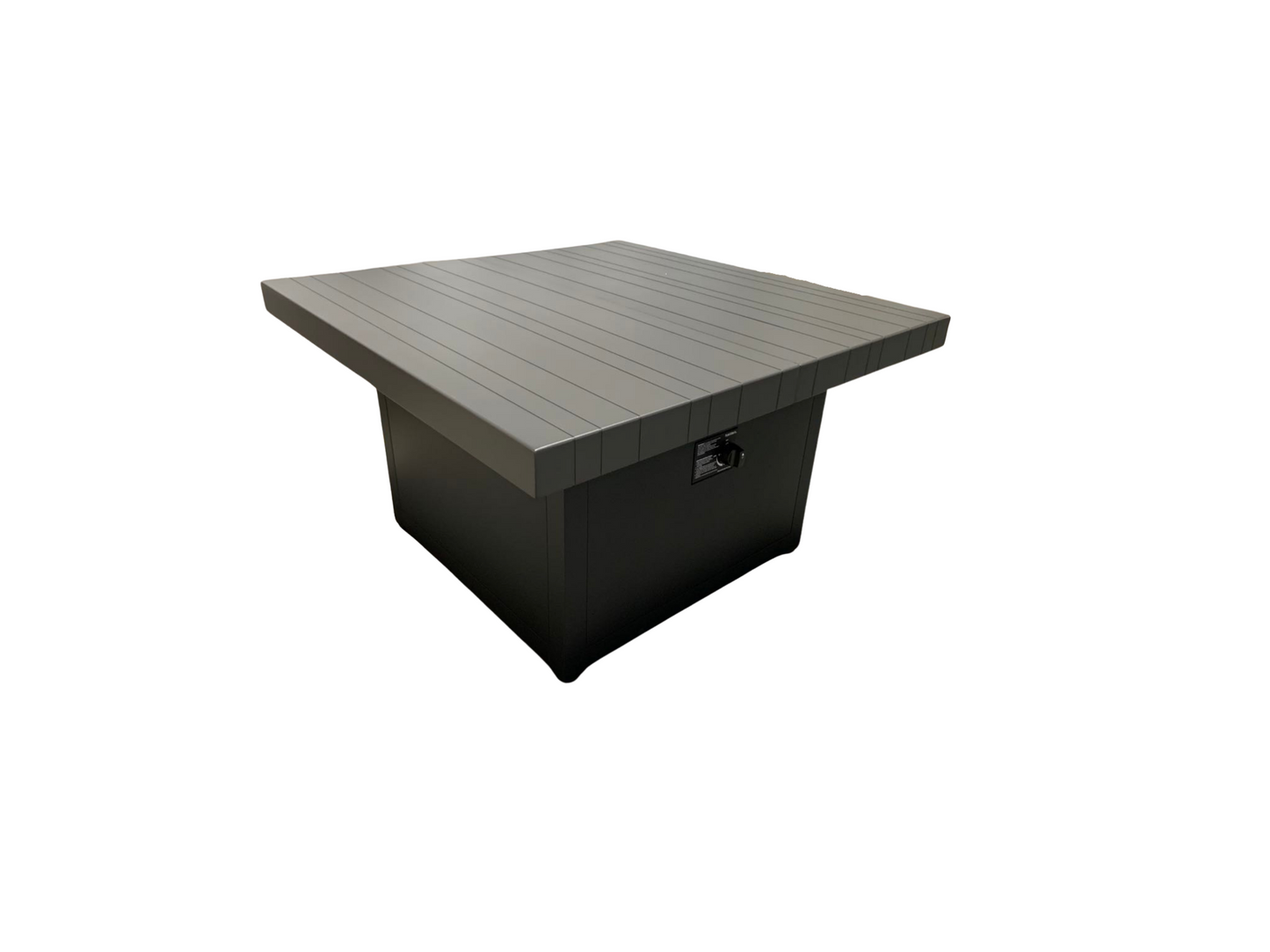 Holt 42" Square Outdoor Patio Firepit Table Black