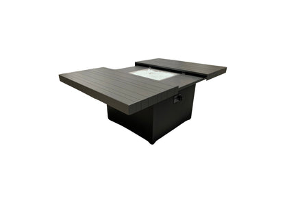 Holt 42" Square Outdoor Patio Firepit Table