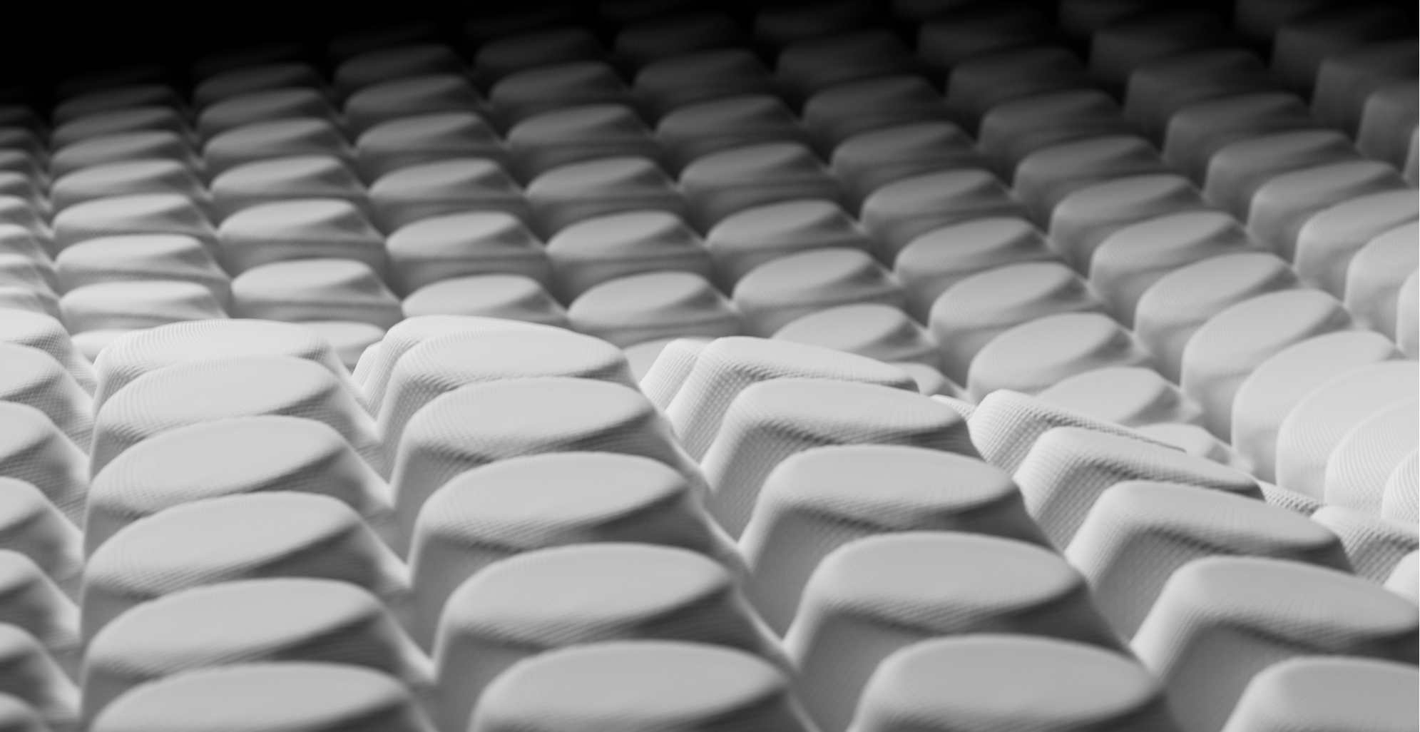 close up of mattress coils