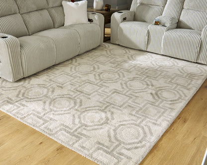 Ashley Maconville rug, light gray geometric pattern, large area rug