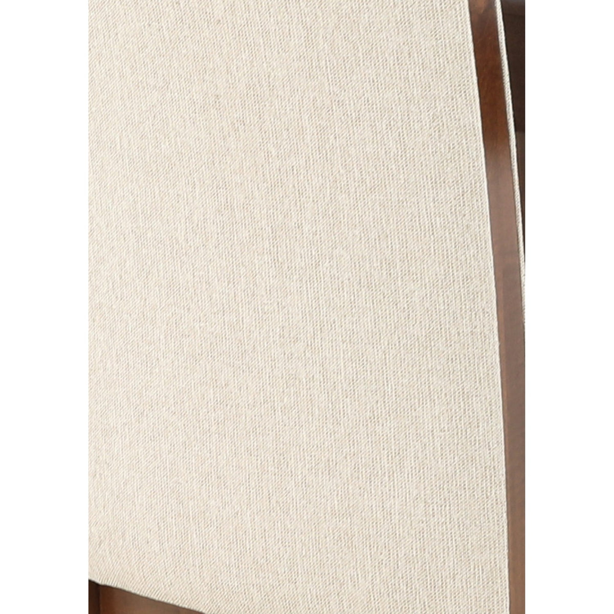 Beige upholstered chair back fabric panel