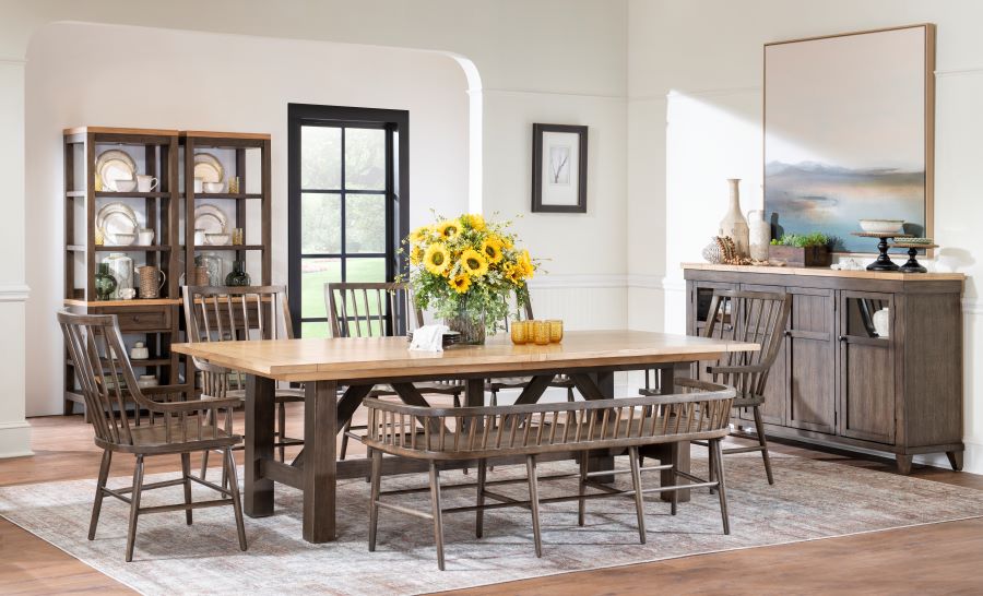 XXX's and OOO's Trestle Dining Table
