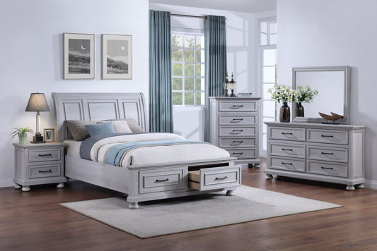 Weston 3-Piece Queen Storage Bedroom Set Dove Gray