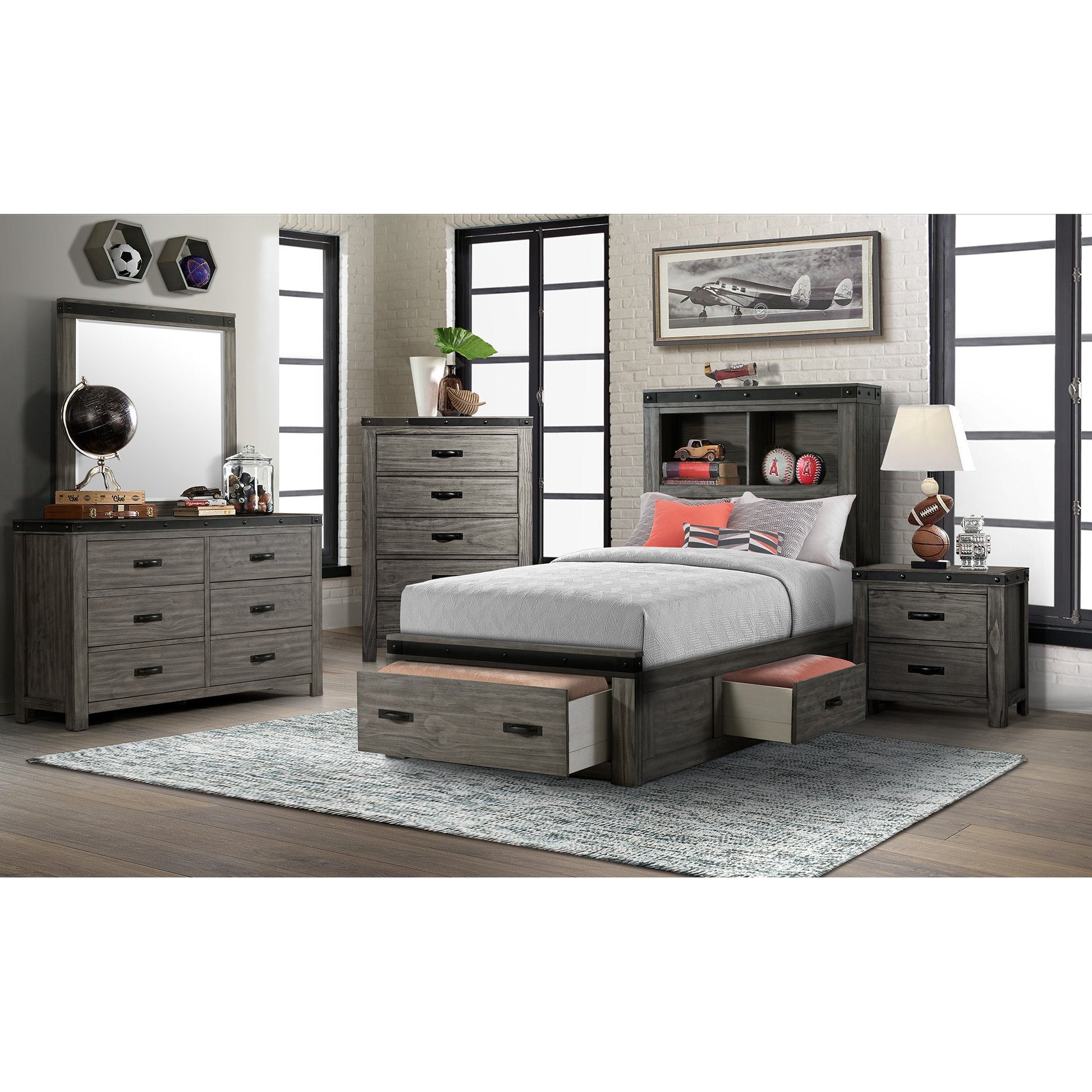 Mason 3-Piece Storage Bedroom Set Twin