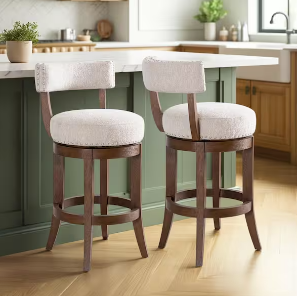 26" swivel counter stool-brown