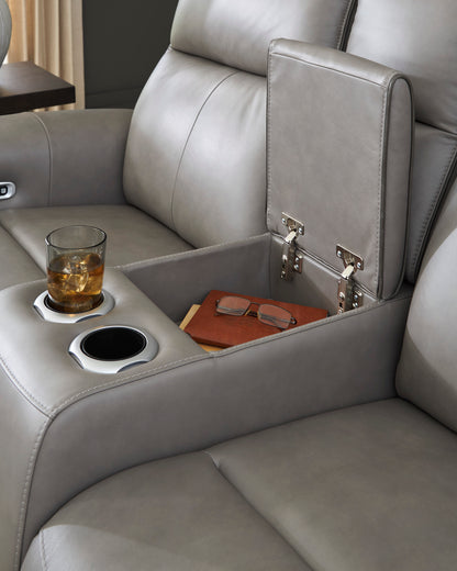 5Z-Relaxation Power Reclining Console Loveseat