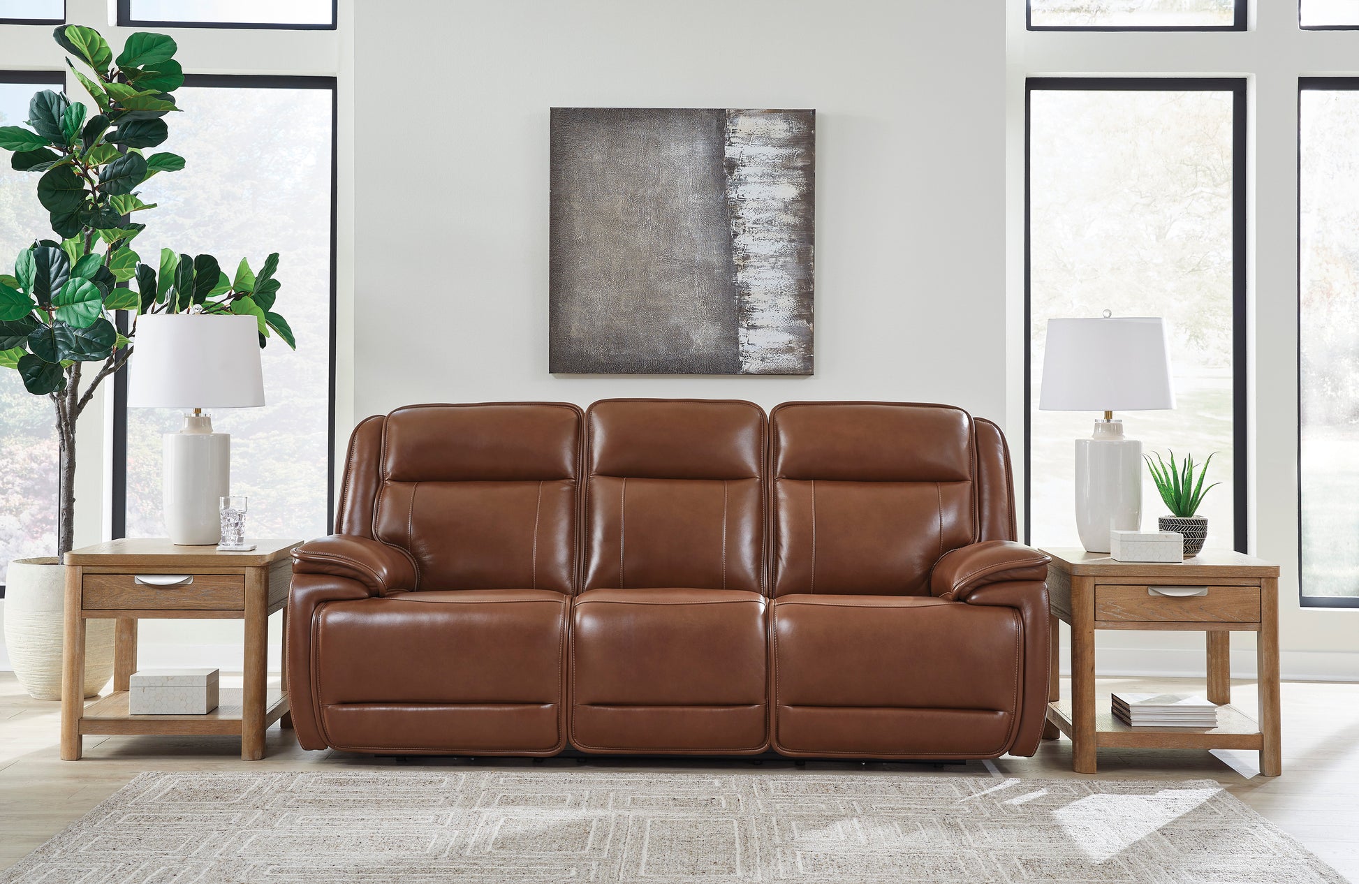 Healy Pier Leather Power Reclining Sofa