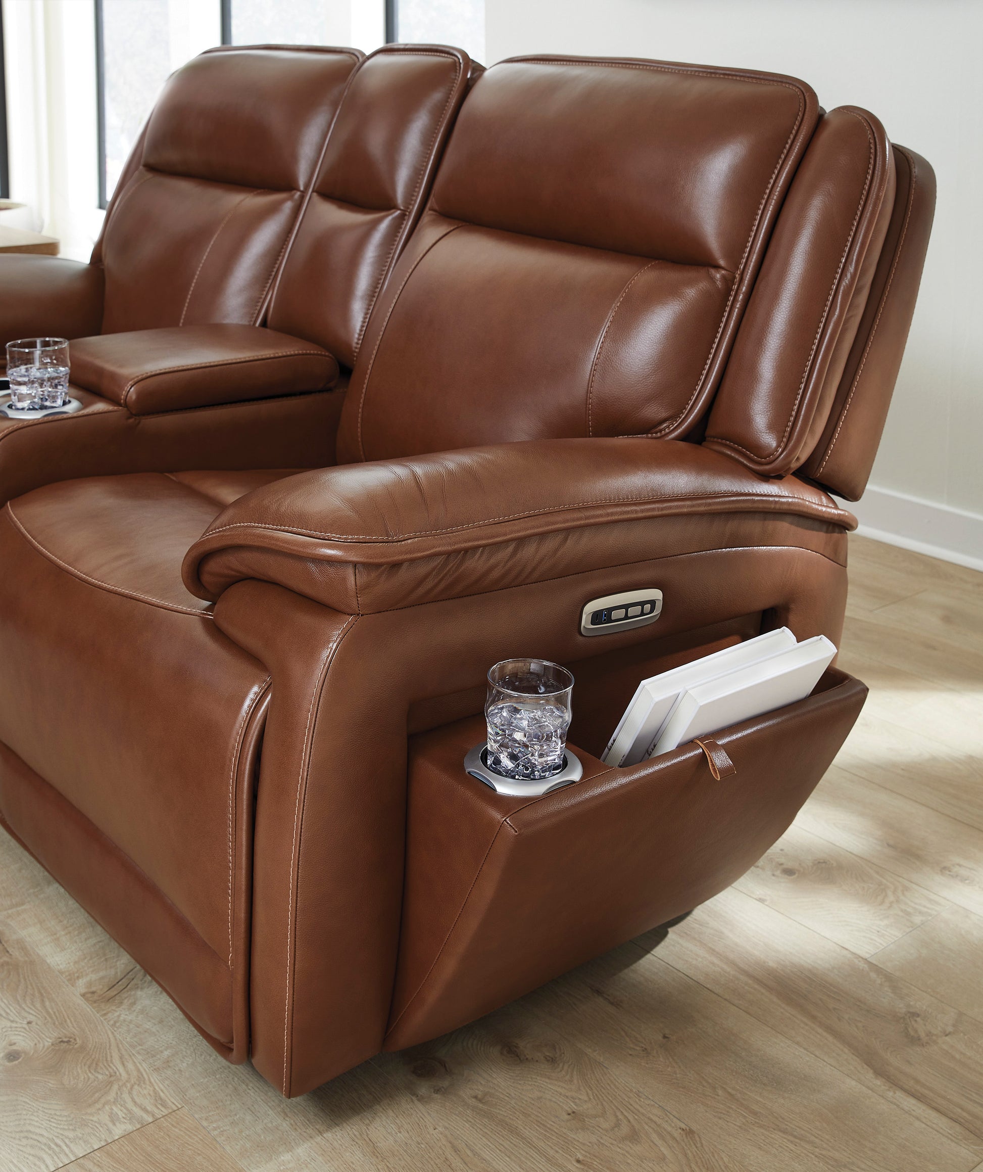 Healy Pier Power Reclining Console Loveseat