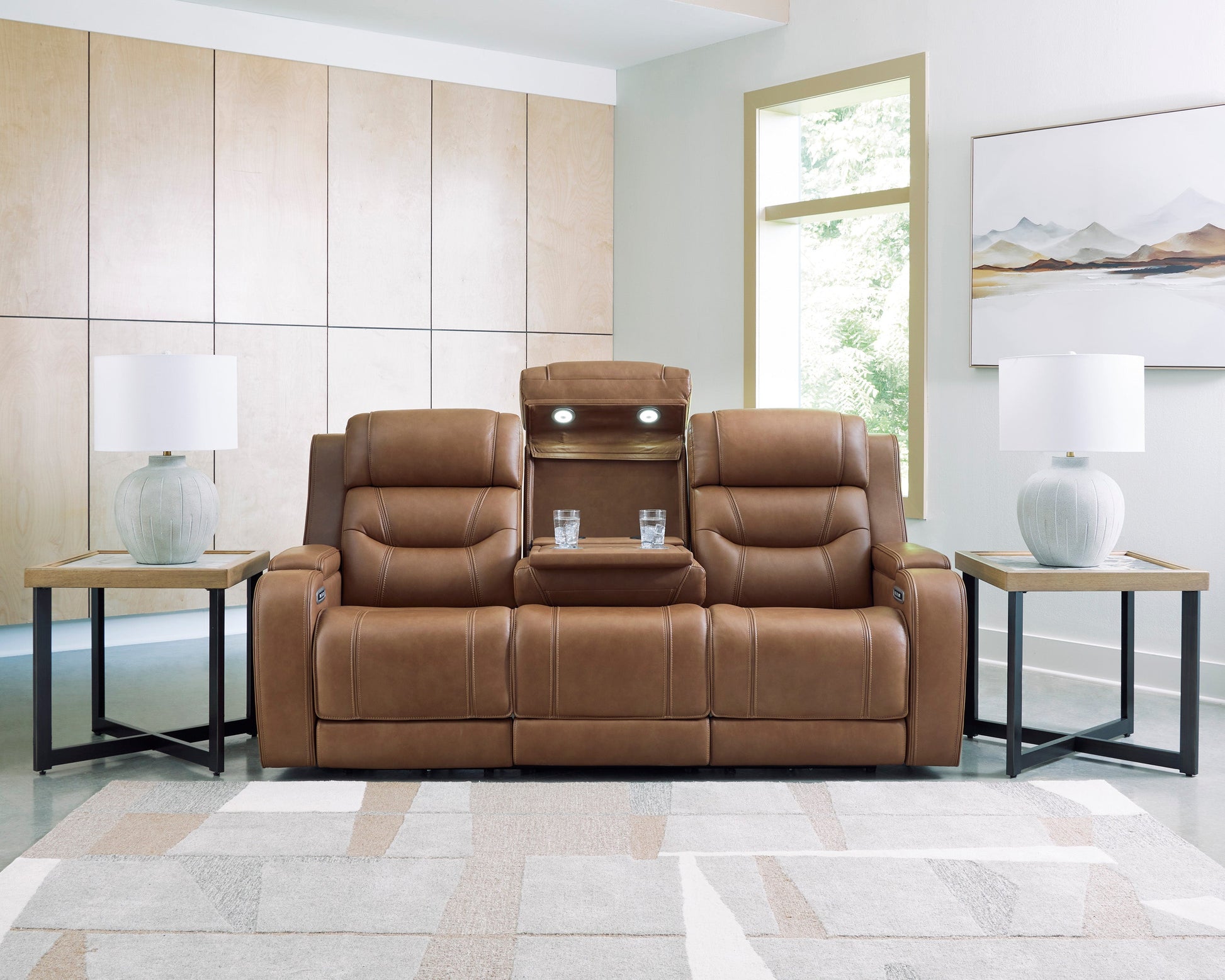 Dreamer Power Reclining Sofa with Audio Seating and Drop-Down Table