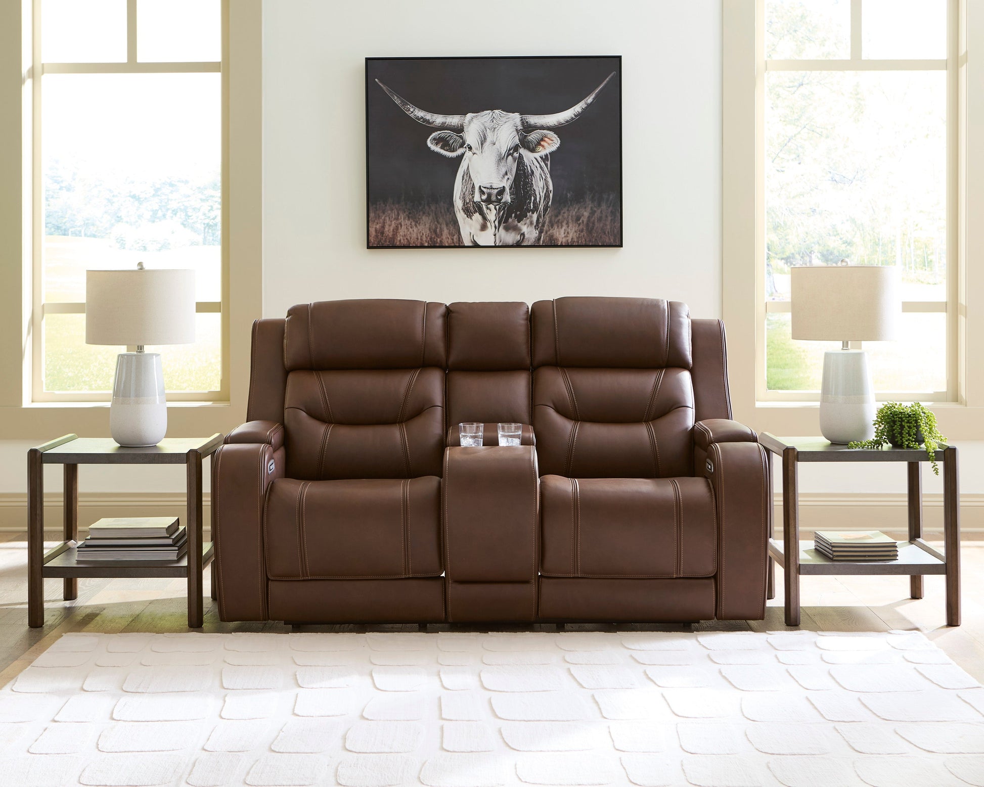 Dreamer Power Reclining Console Loveseat with Audio Seating