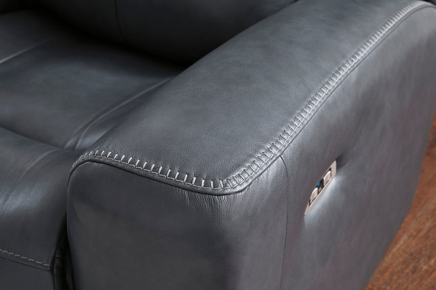 Momentum Moves Leather Power Reclining Sofa with Adjustable Headrest