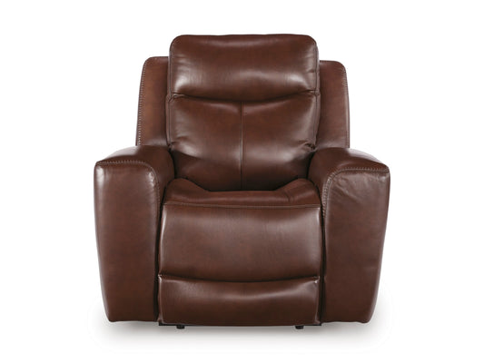 Momentum Moves Leather Power Recliner with Adjustable Headrest